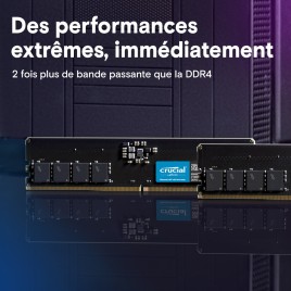 Barrette mémoire Crucial 8Go DDR5 CL40 UDIMM