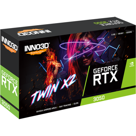 Carte Graphique Nvidia Inno3D GeForce RTX 3050 Twin X2 6Go