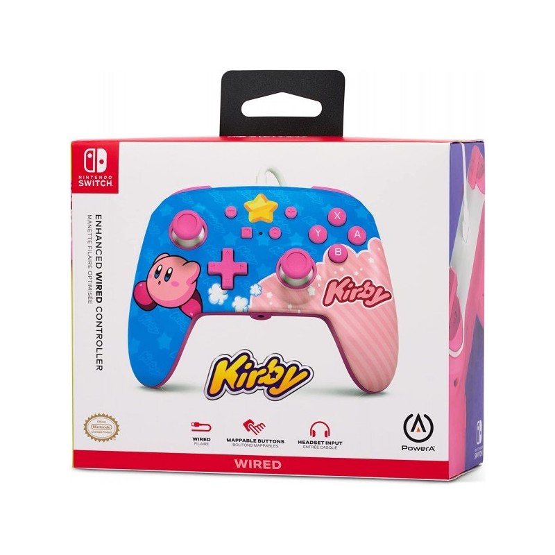 Manette de jeu filaire PowerA Enhanced Kirby pour Nintendo Switch