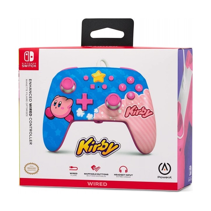 Manette de jeu filaire PowerA Enhanced Kirby pour Nintendo Switch