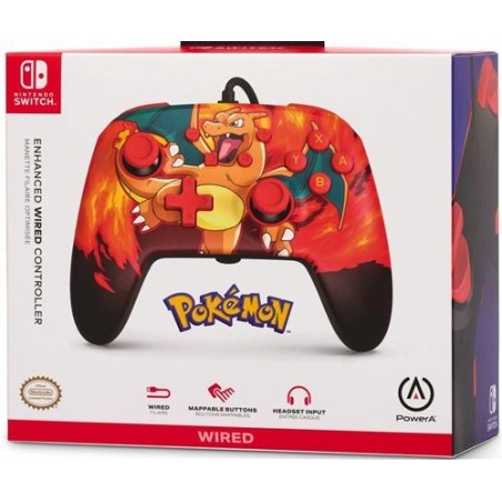 Manette de jeu filaire PowerA Enhanced Pokemon Charizard Vortex pour Nintendo Switch/PC