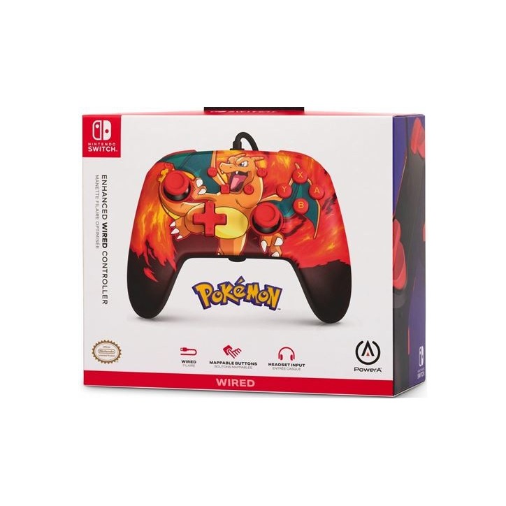 Manette de jeu filaire PowerA Enhanced Pokemon Charizard Vortex pour Nintendo Switch/PC